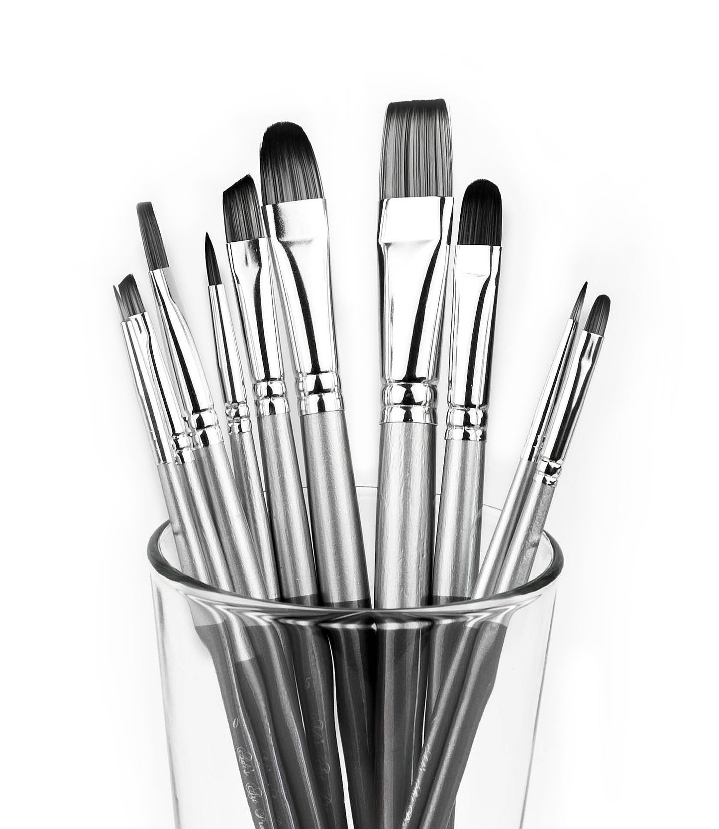 Paint Brushes Set- Grey 10 pcs