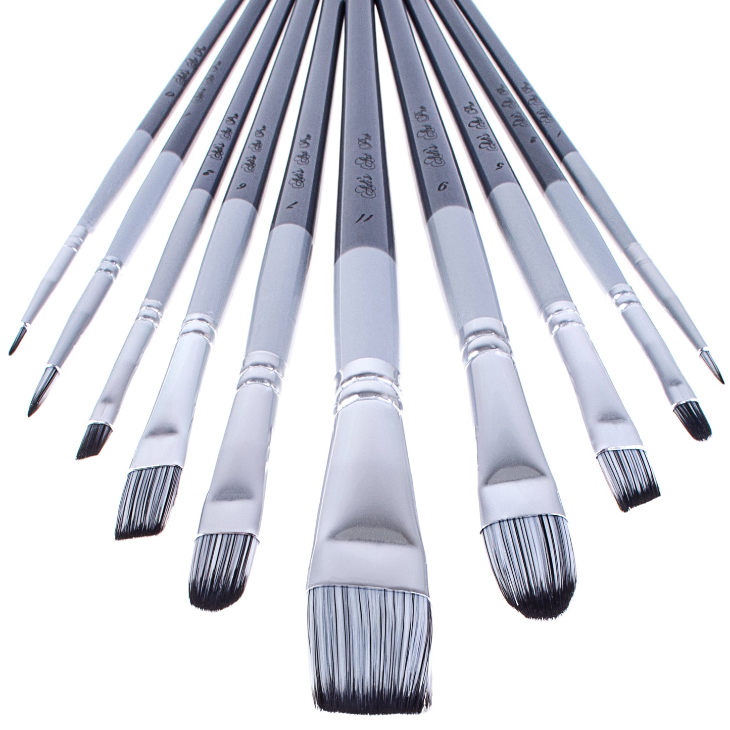 Paint Brushes Set- Grey 10 pcs