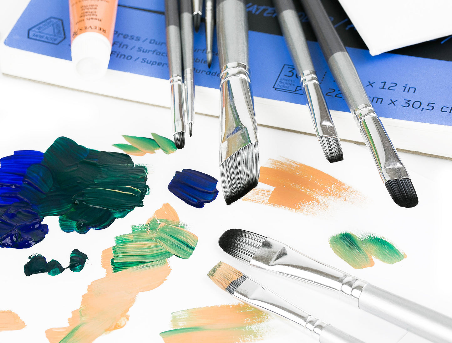 Paint Brushes Set- Grey 10 pcs