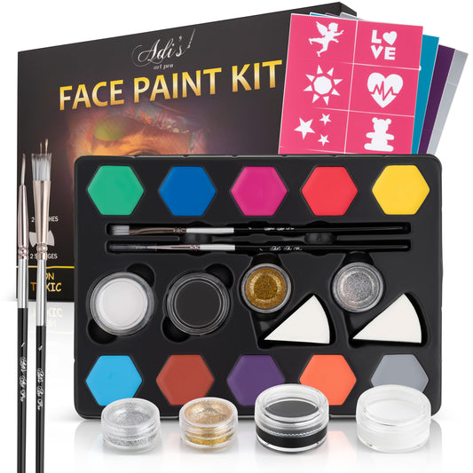 Face Paint Kit for Kids - 58 pcs